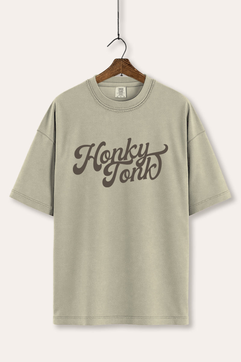 "honky tonk" typography comfort colors® tee