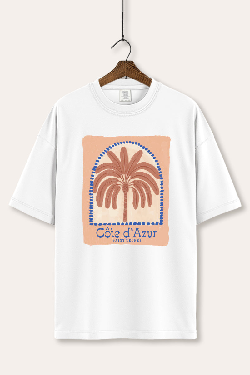 Tropical Palm Graphic Tee Women's Comfort Fit