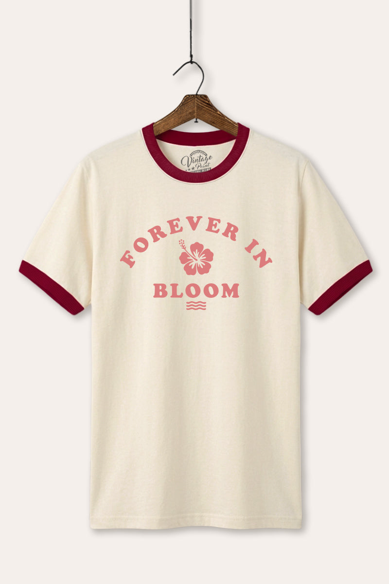 Forever In Bloom Graphic Ringer Tee