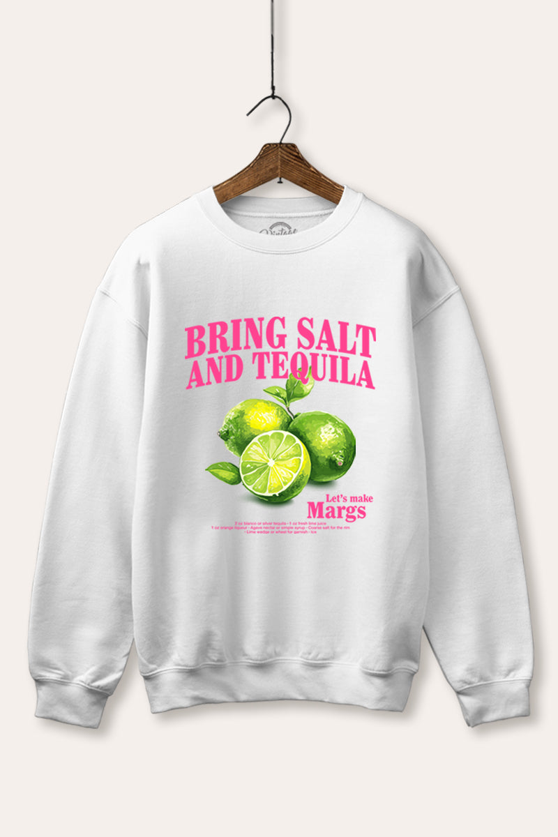 Salt Tequila & Margarita Graphic Fleece Sweatshirt