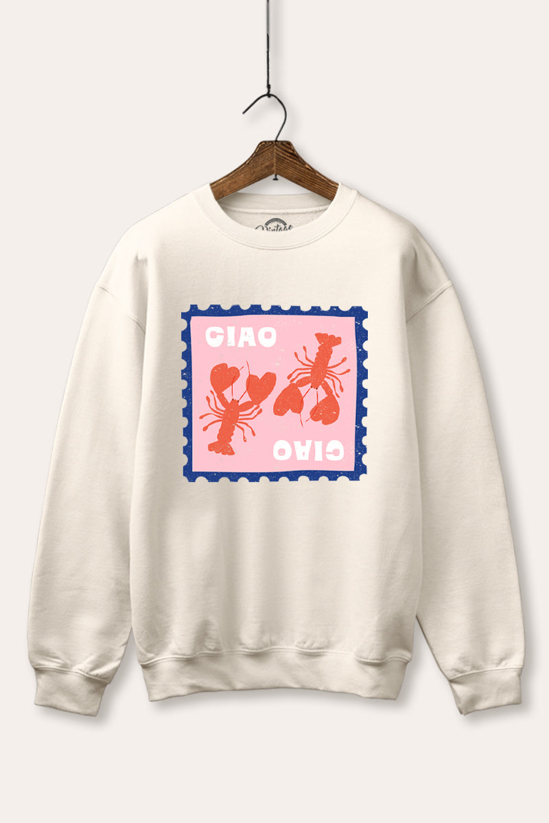 Ciao Lobster Graphic Fleece Sweatshirt