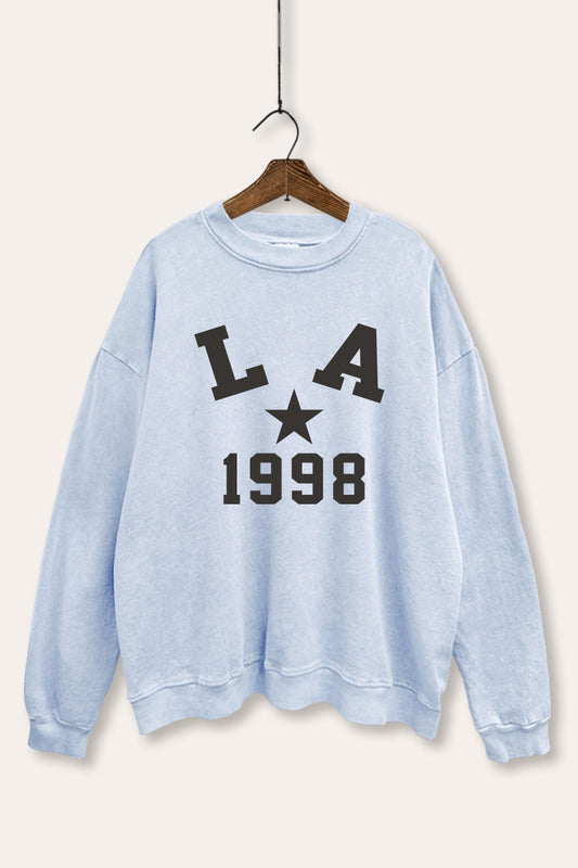LA 1998 Graphic Mineral Wash Sweatshirt