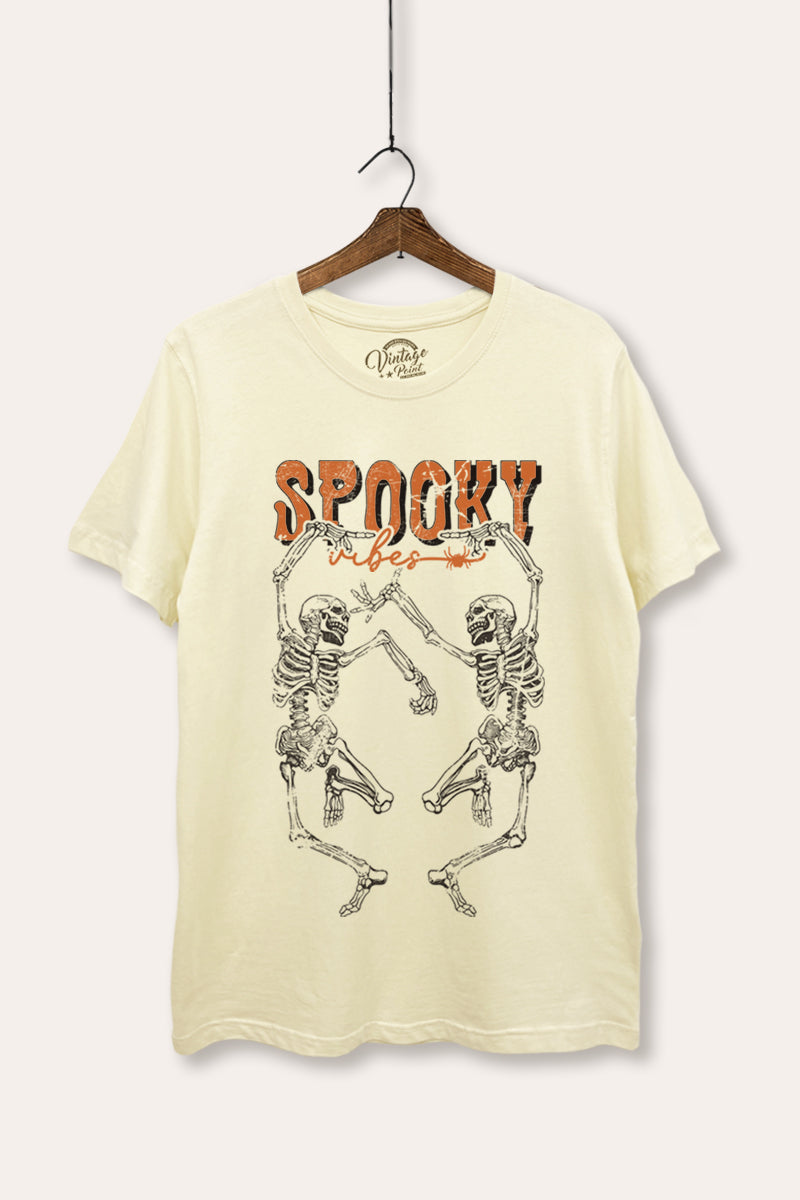 dancing skeletons halloween graphic women's basic t-shirt