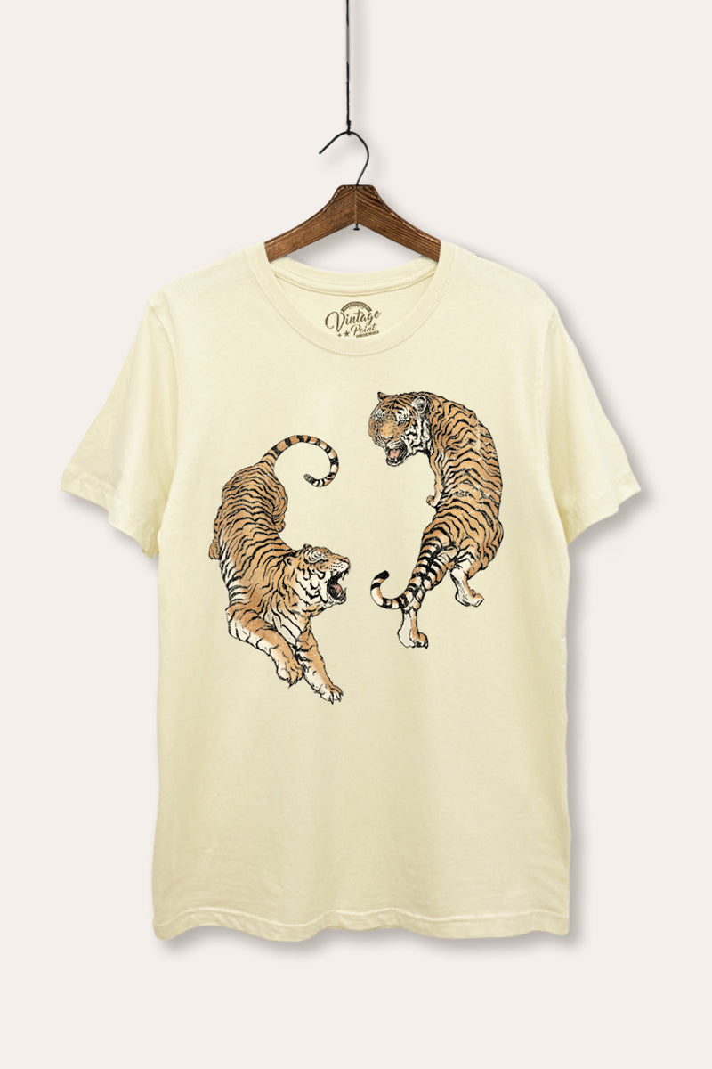 Fighting Tigers Graphic Women's Basic Casual Tee