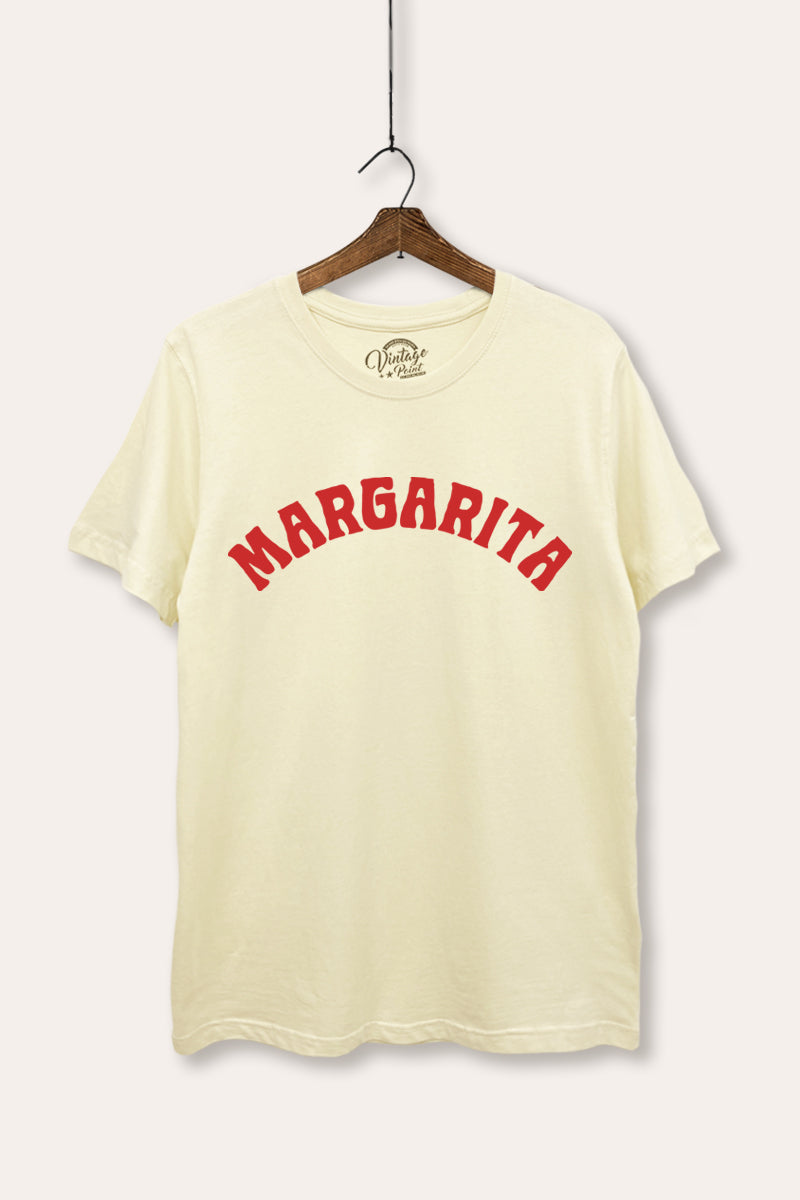 Margarita Arched Typography Women's Basic Casual Tee