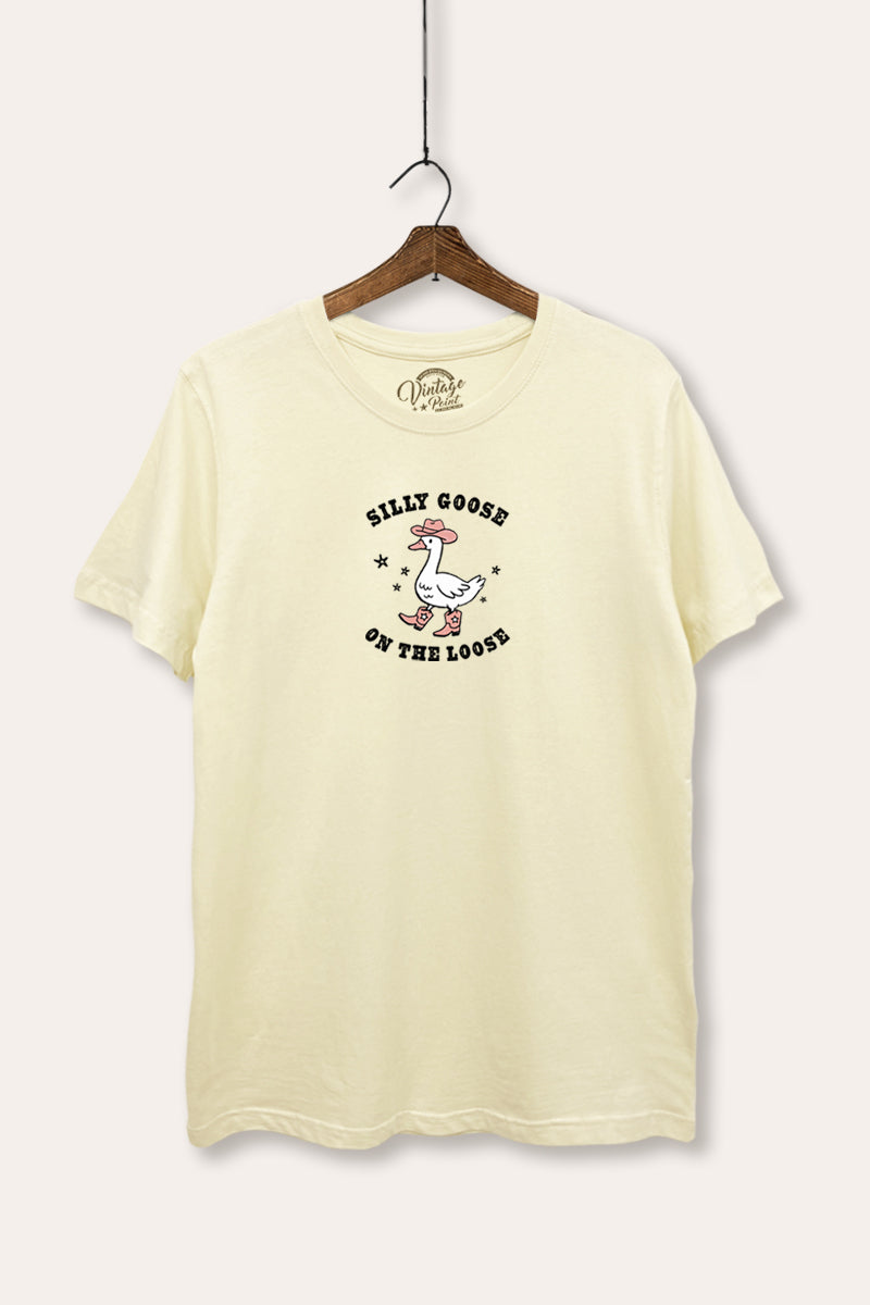 Silly Goose Western Graphic Women's Basic Casual Tee