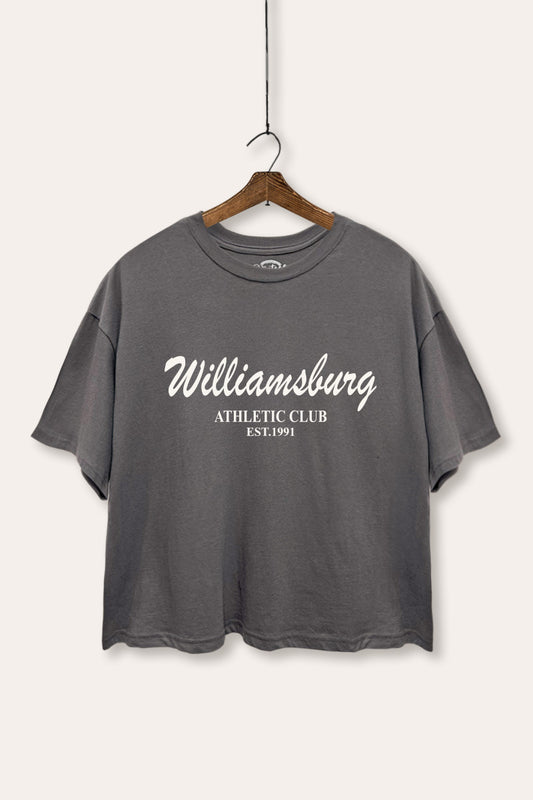Williamsburg Athletic Club Graphic Boxy Crop Top