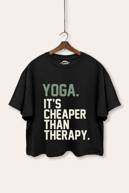 Yoga Therapy Graphic Boxy Crop Top