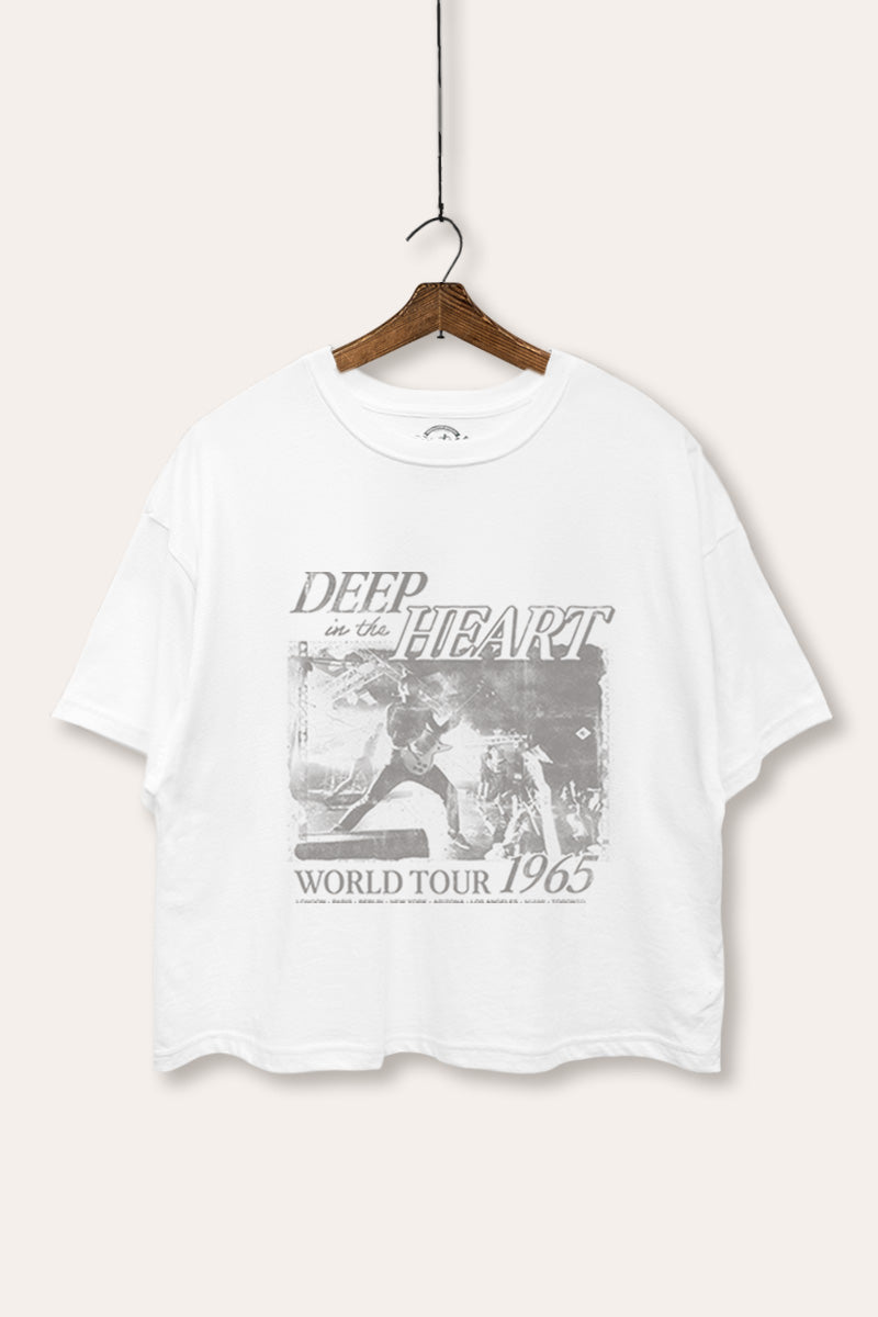 World Tour Music Concert Graphic Boxy Crop Top