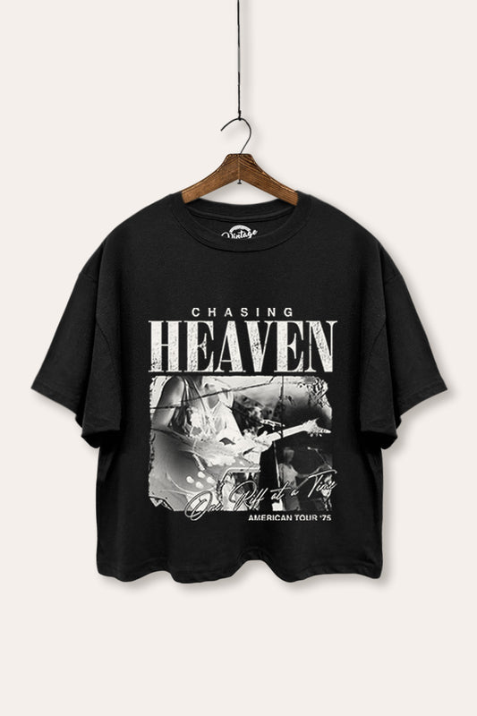 Rock American Tour Graphic Boxy Crop Top