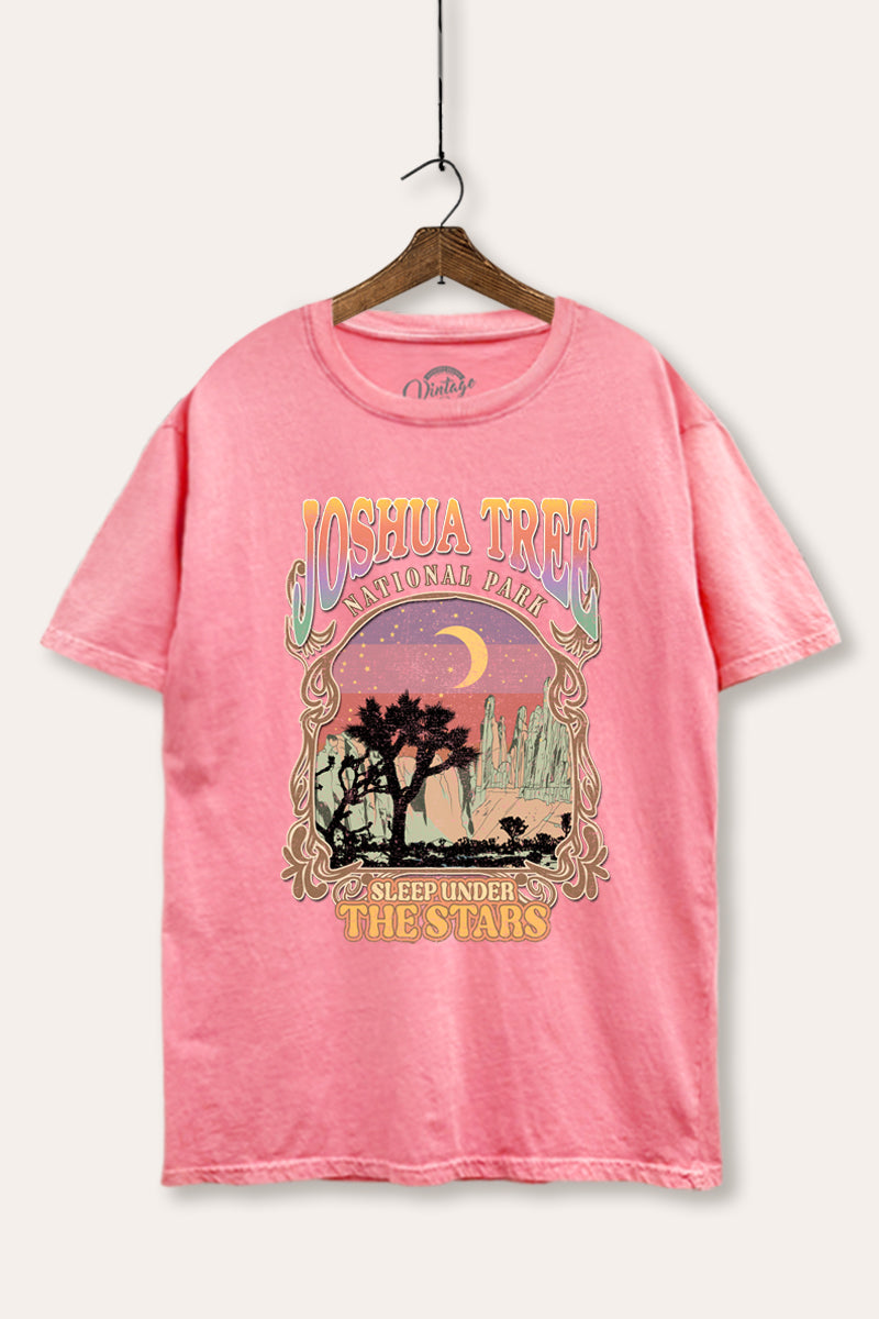 Joshua Tree Desert Stars Graphic Mineral Wash Boxy Tee