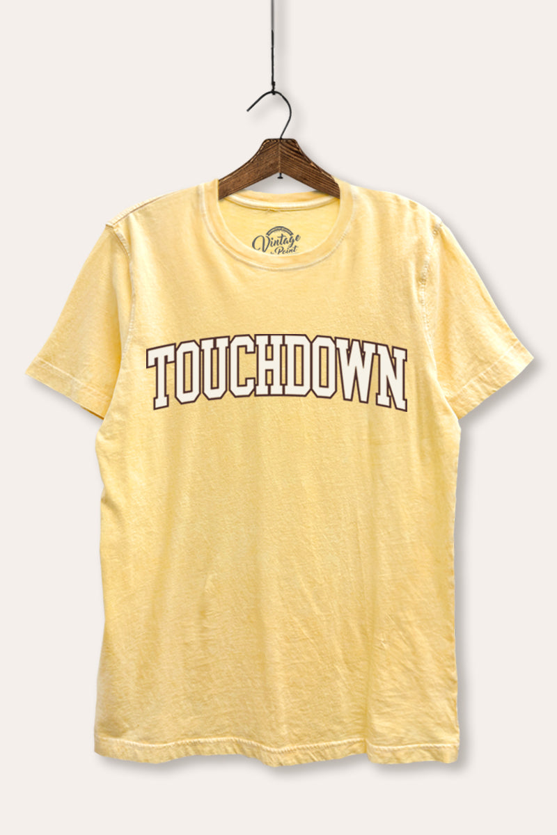 Touchdown Collegiate Sports Graphic Mineral Wash Relaxed Tee