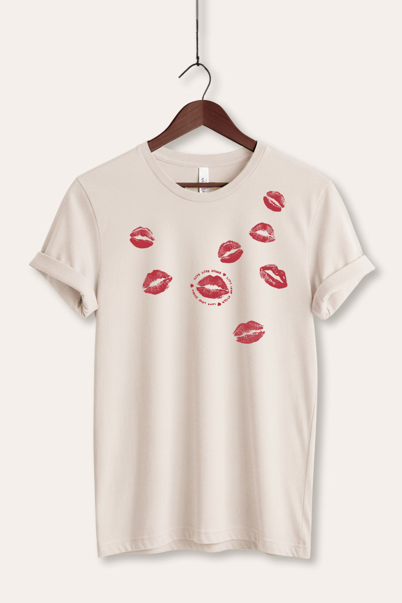 Kiss Mark Lips Graphic Women's Jersey Tee