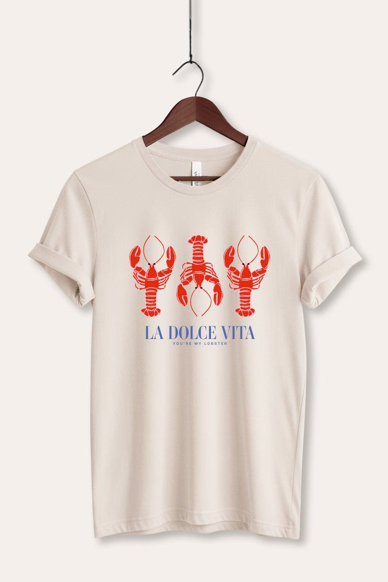 The Sweet Life Coastal Lobster Graphic Women's Jersey Tee