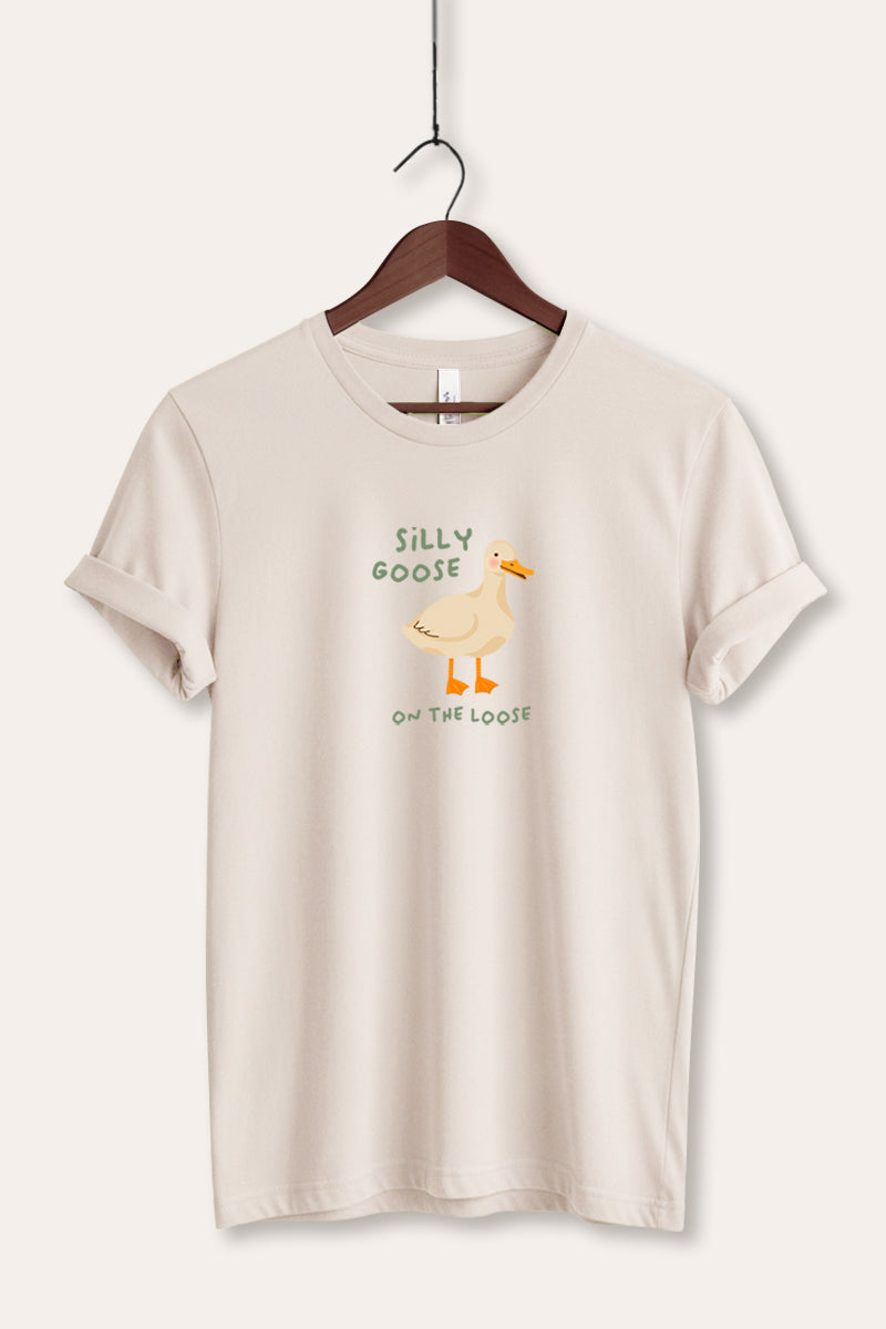 Silly Goose Pastel Graphic Women's Jersey Tee