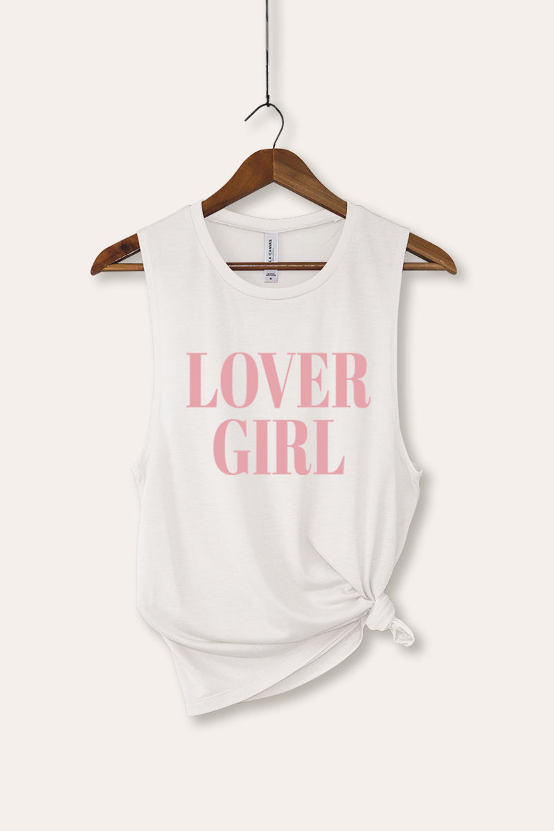 Lover Girl Typography Women's Jersey Tank Top