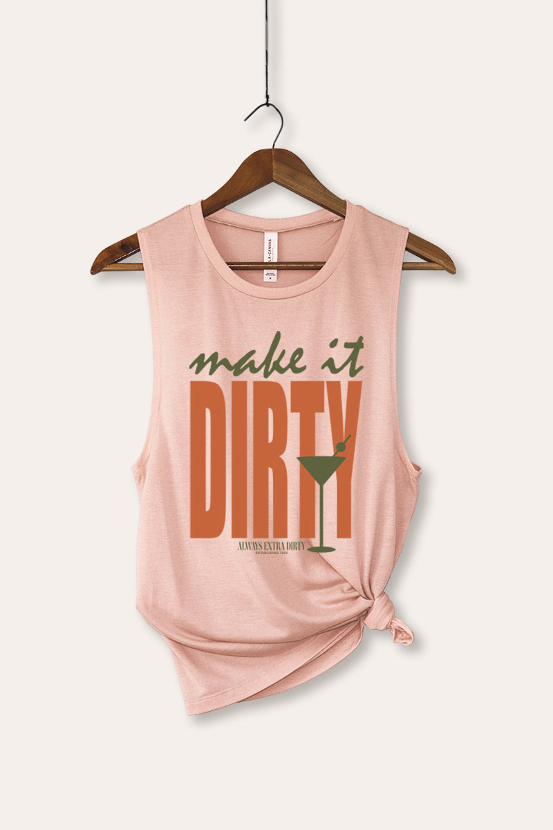 Make It Dirty Martini Graphic Women's Jersey Tank Top