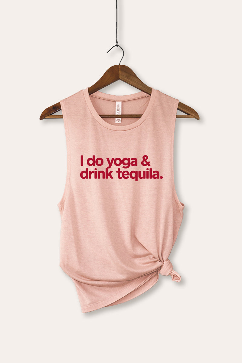 Yoga & Tequila Graphic Women's Jersey Tank Top