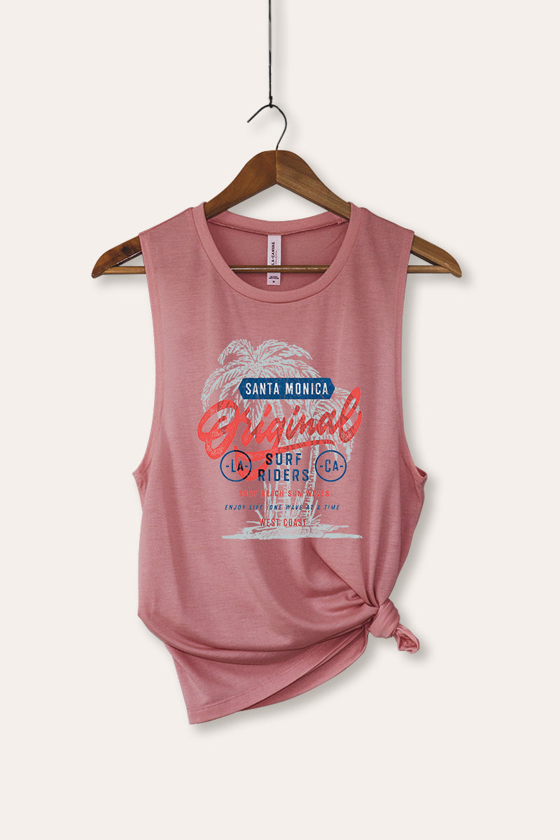 Santa Monica Surf Riders Graphic Women's Jersey Tank Top
