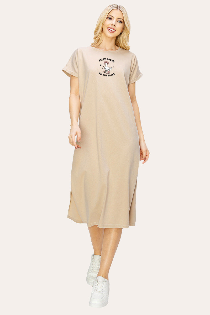 Silly Goose Western Graphic Women's Midi Dress