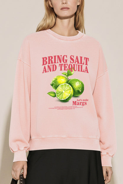 Salt Tequila & Margarita Graphic Mineral Wash Sweatshirt