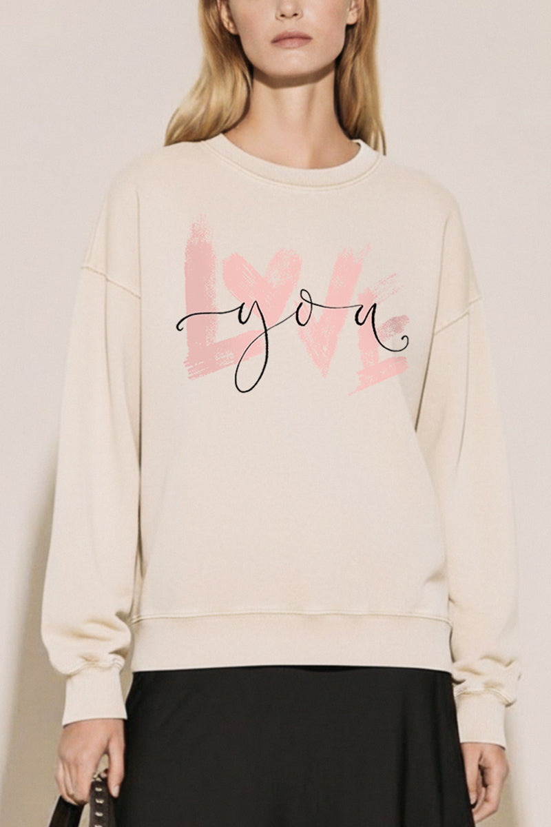 Love You Graphic Mineral Wash Sweatshirt