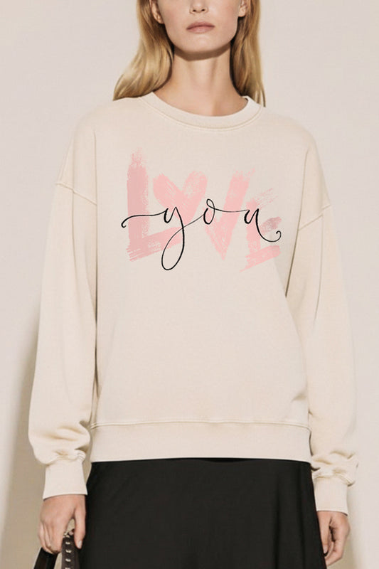 Love You Graphic Mineral Wash Sweatshirt