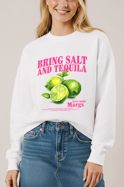 Salt Tequila & Margarita Graphic Fleece Sweatshirt
