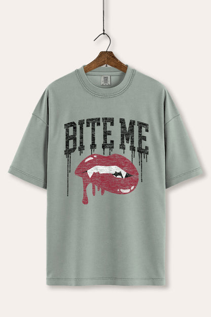 Bite Me Vampire Lips Graphic Women's Comfort Tee
