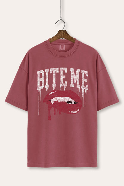 Bite Me Vampire Lips Graphic Women's Comfort Tee