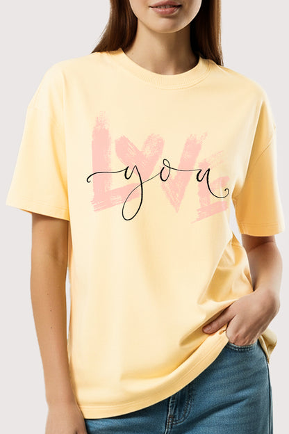 Love You Heart Graphic Women's Comfort Tee