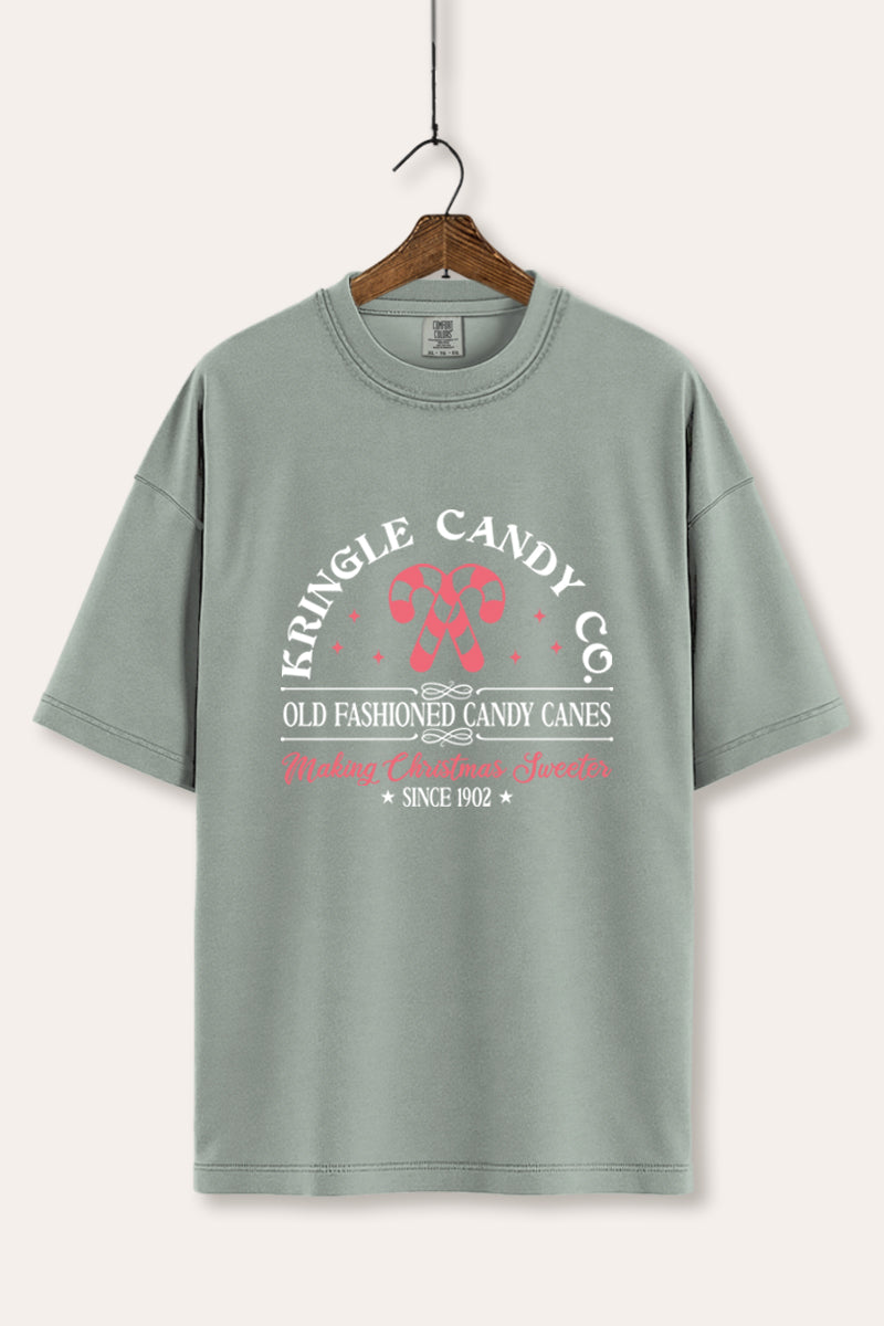 christmas candy cane graphic comfort colors® tee