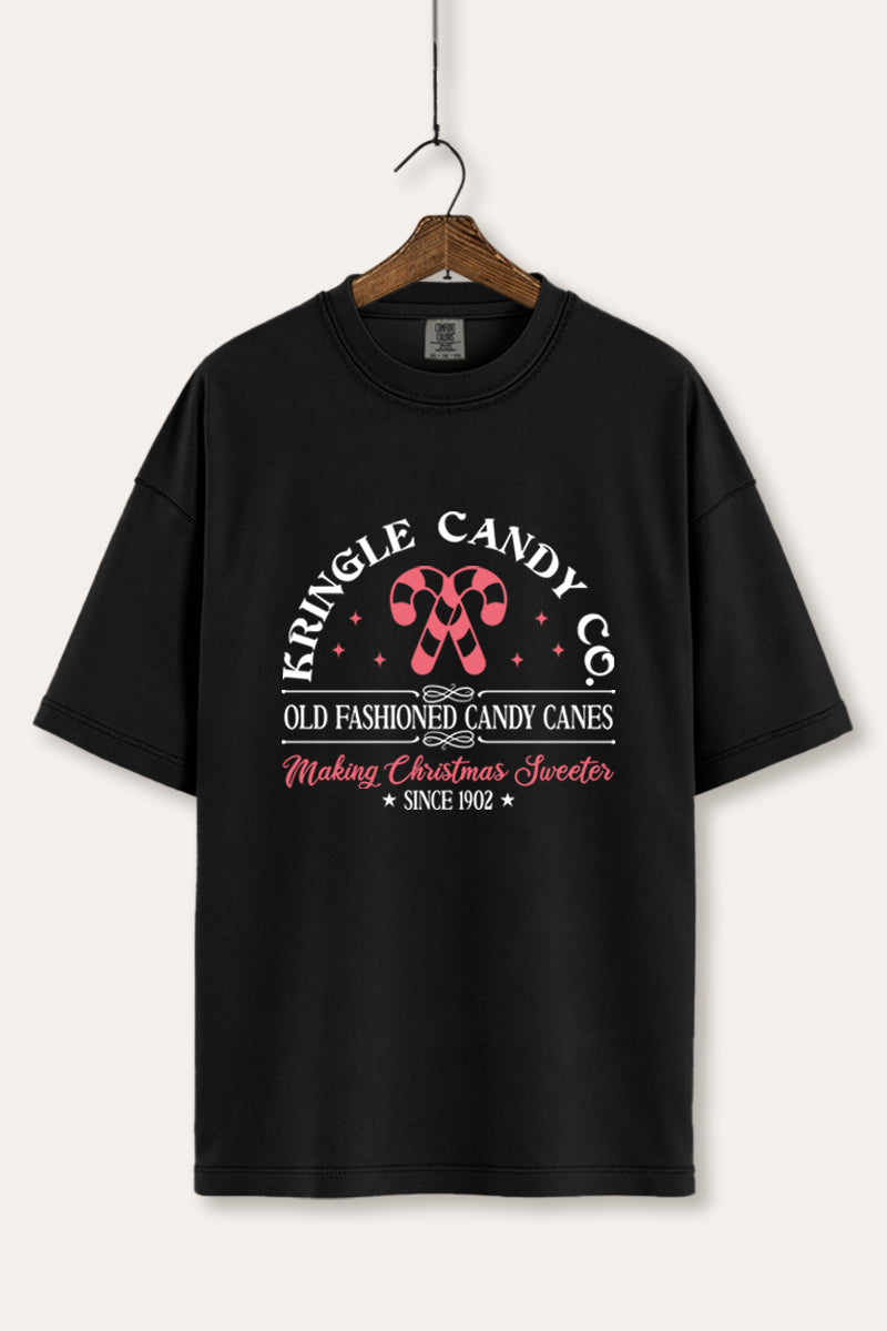 Christmas Candy Cane Graphic Women's Comfort Tee