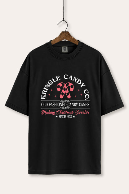 Christmas Candy Cane Graphic Women's Comfort Tee