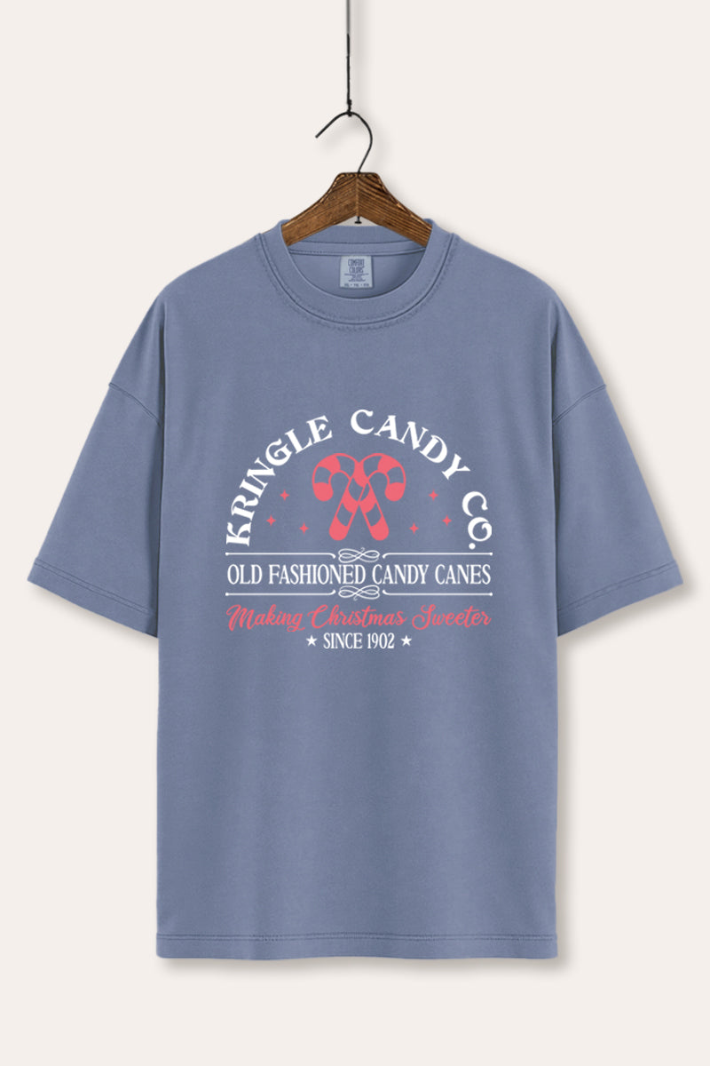 christmas candy cane graphic comfort colors® tee