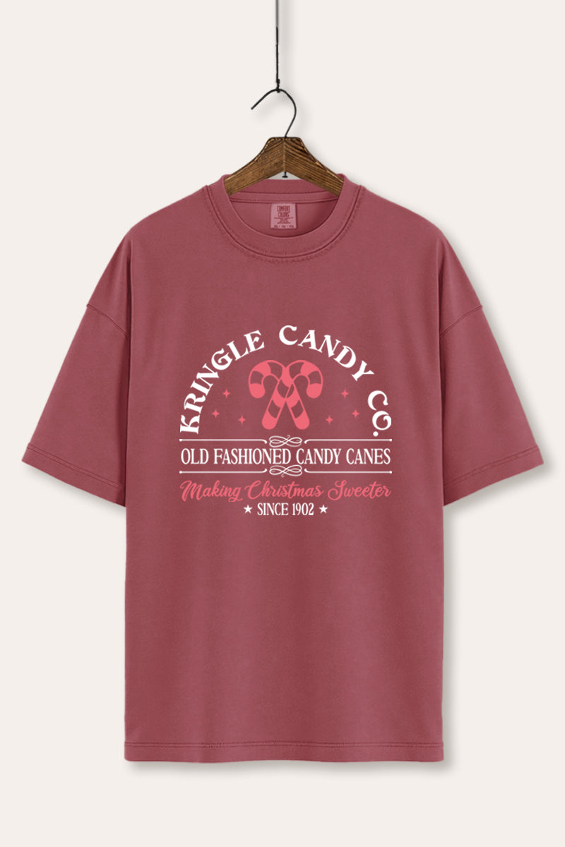 christmas candy cane graphic comfort colors® tee