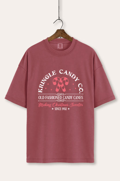 Christmas Candy Cane Graphic Women's Comfort Tee