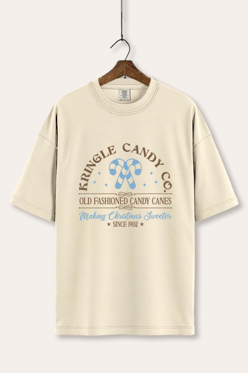 christmas candy cane graphic comfort colors® tee