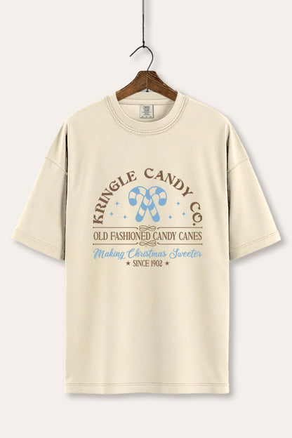 Christmas Candy Cane Graphic Women's Comfort Tee
