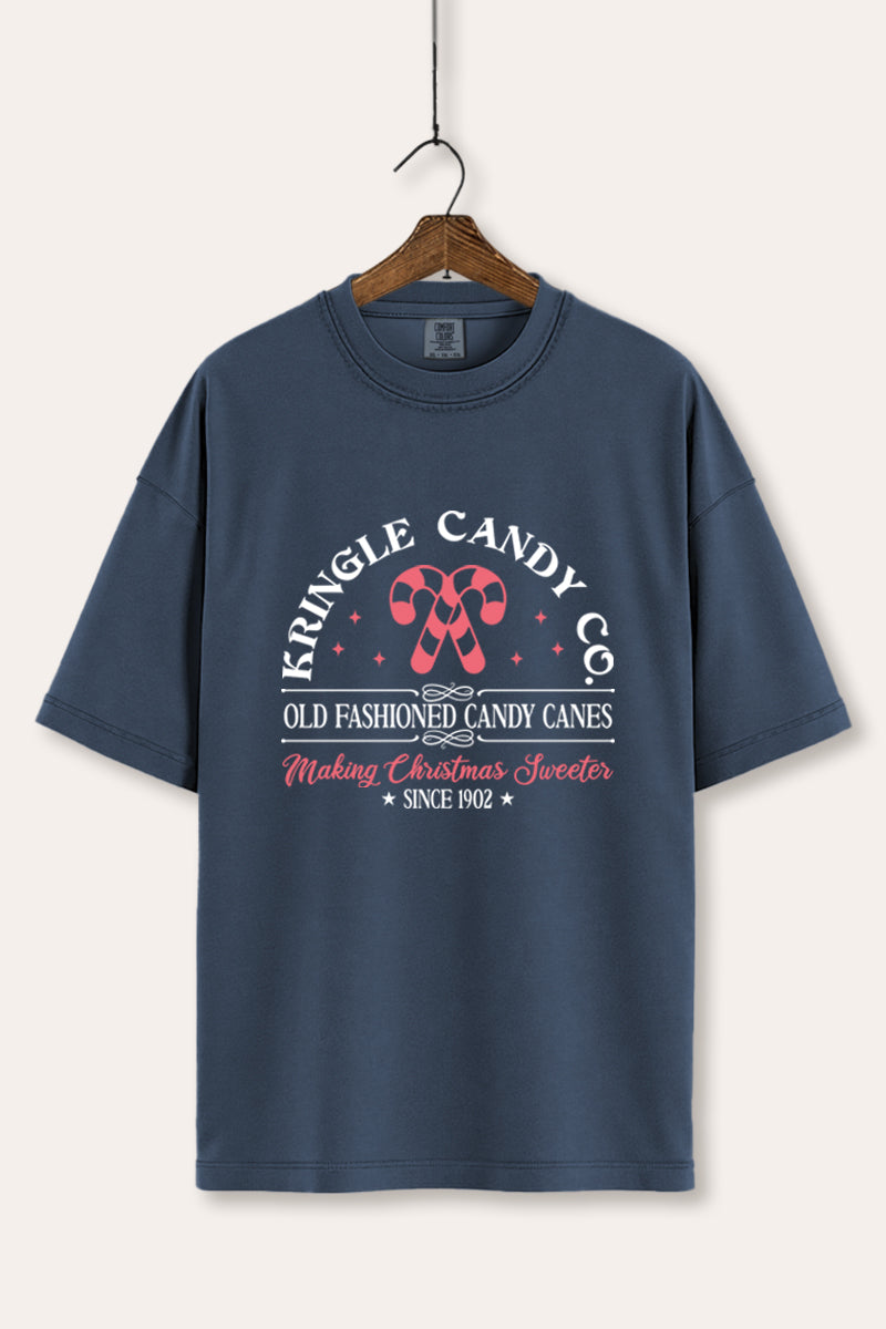christmas candy cane graphic comfort colors® tee