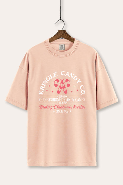 Christmas Candy Cane Graphic Women's Comfort Tee