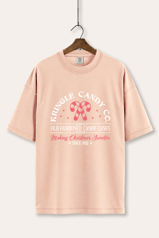 Christmas Candy Cane Graphic Women's Comfort Tee
