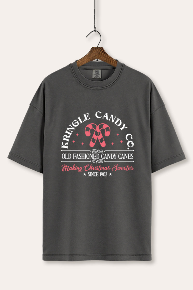 christmas candy cane graphic comfort colors® tee