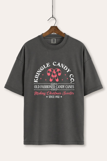 Christmas Candy Cane Graphic Women's Comfort Tee