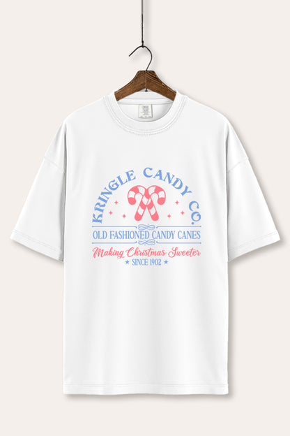 Christmas Candy Cane Graphic Women's Comfort Tee