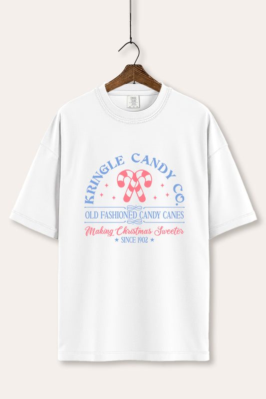 Christmas Candy Cane Graphic Women's Comfort Tee