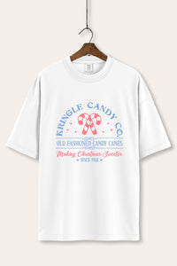 christmas candy cane graphic comfort colors® tee