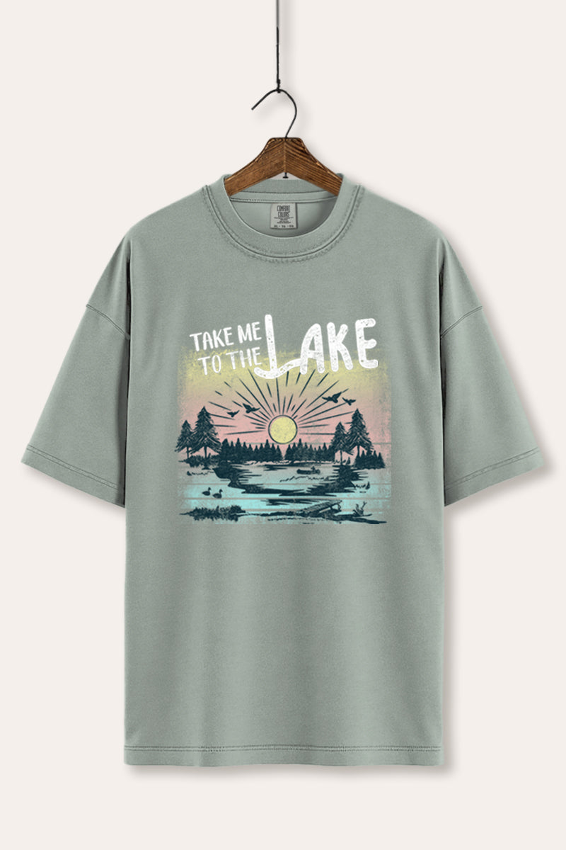 "take me to the lake" comfort colors® graphic tee
