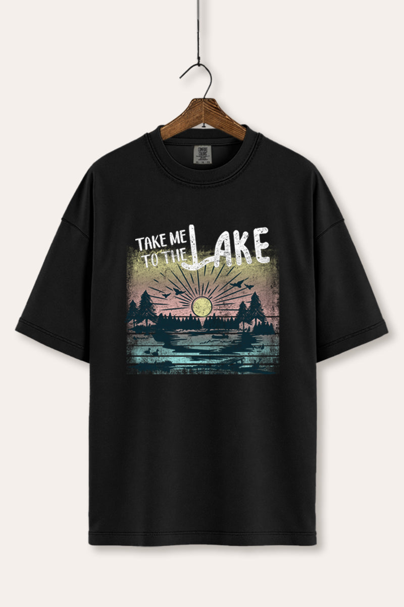 "take me to the lake" comfort colors® graphic tee