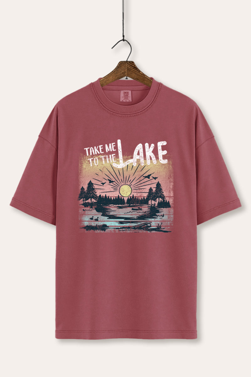 "take me to the lake" comfort colors® graphic tee